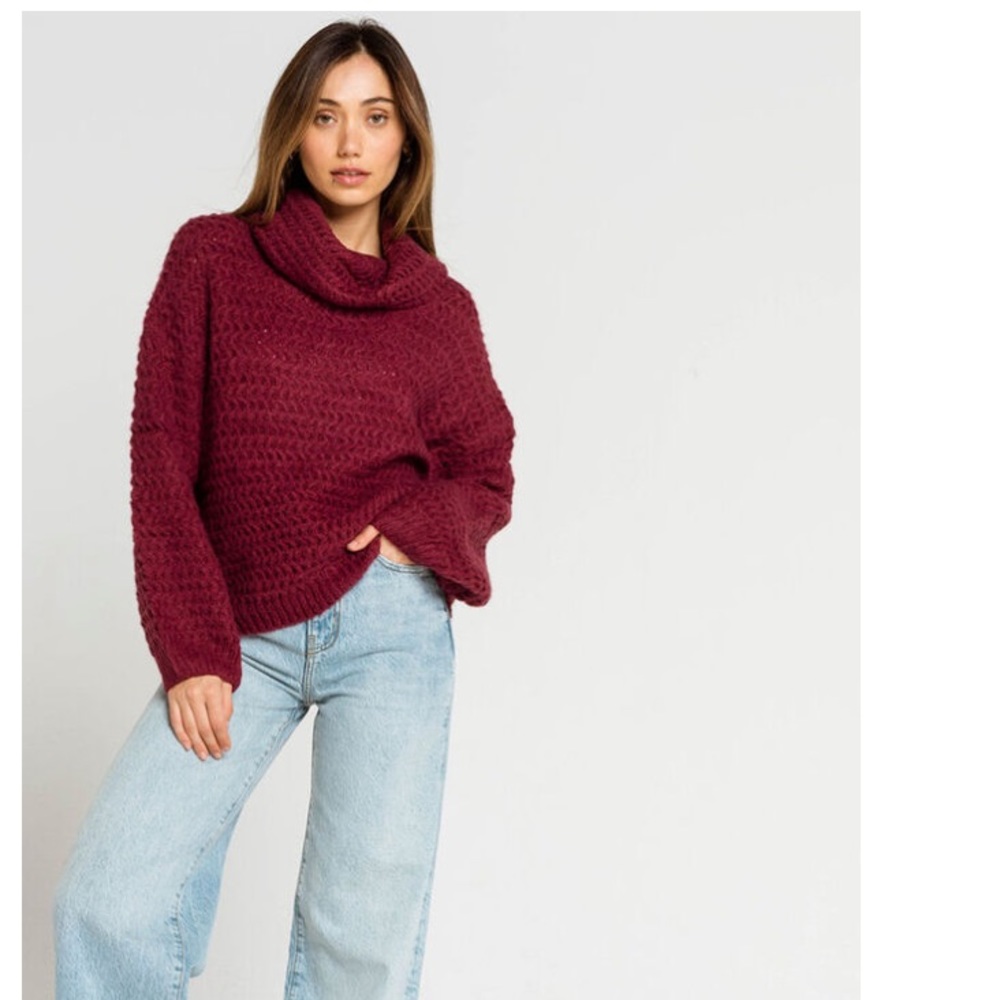 West of Melrose Cowl Neck Sweater ⚡️